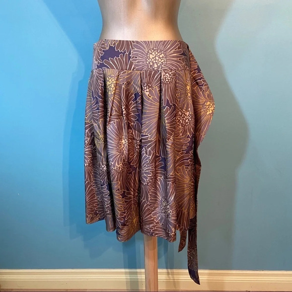 BNWT Kookai taupe  sunflower silk skirt - Picture 3 of 12